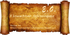 Einvachter Odisszeusz névjegykártya